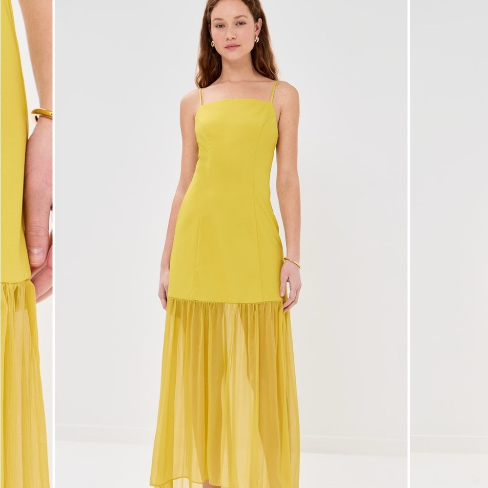 Azeeza Paloma Satin Chiffon Gown NWT Size Medium